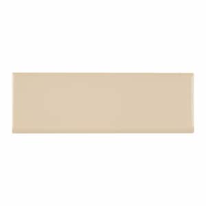 Semi-Gloss Urban Putty 2 in. x 6 in. Ceramic Bullnose Wall Tile (0.083 sq. ft. / piece)