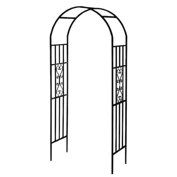 100 x 45 Iron Curved Garden Arbor Outdoor Archway Trellis Stand for Climbing Plants Wedding Ceremony Decor