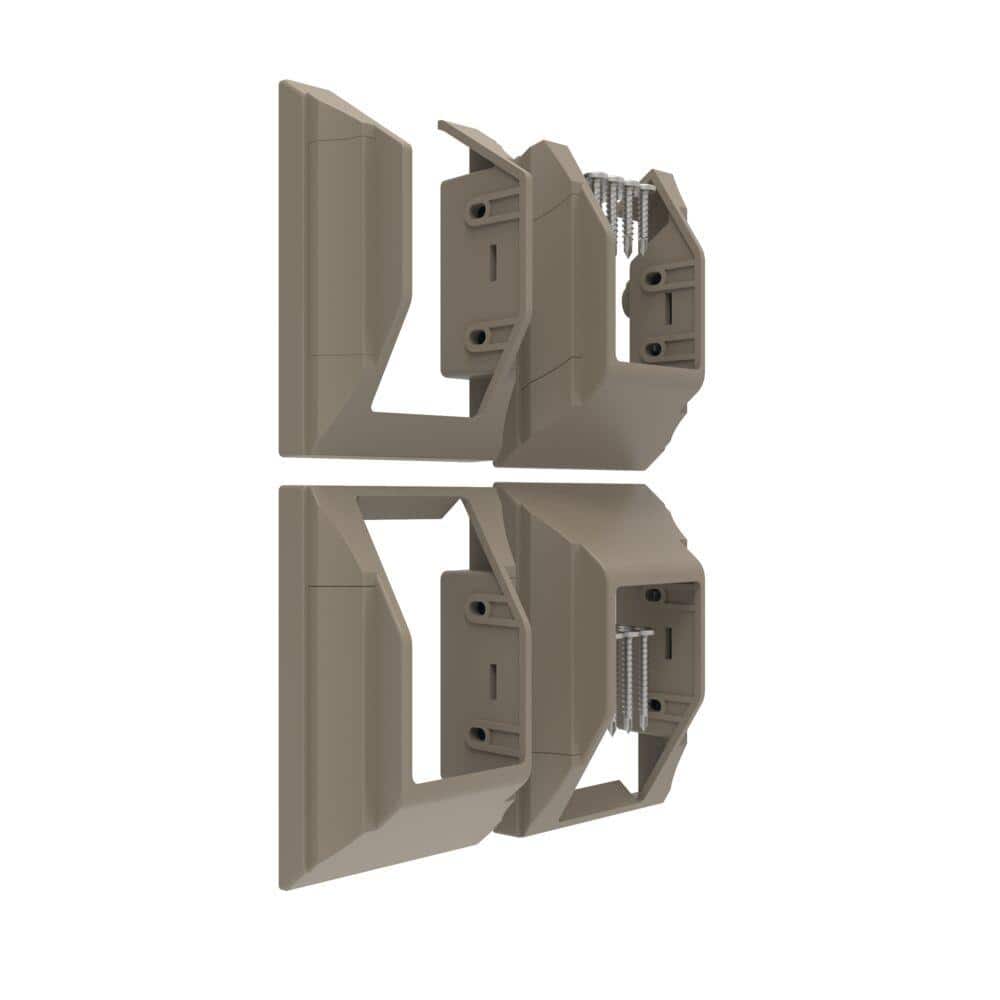 Deck Top Stair Bracket Set in Earth (2 Top and 2 Bottom Brackets) price history on PriceWatchPro