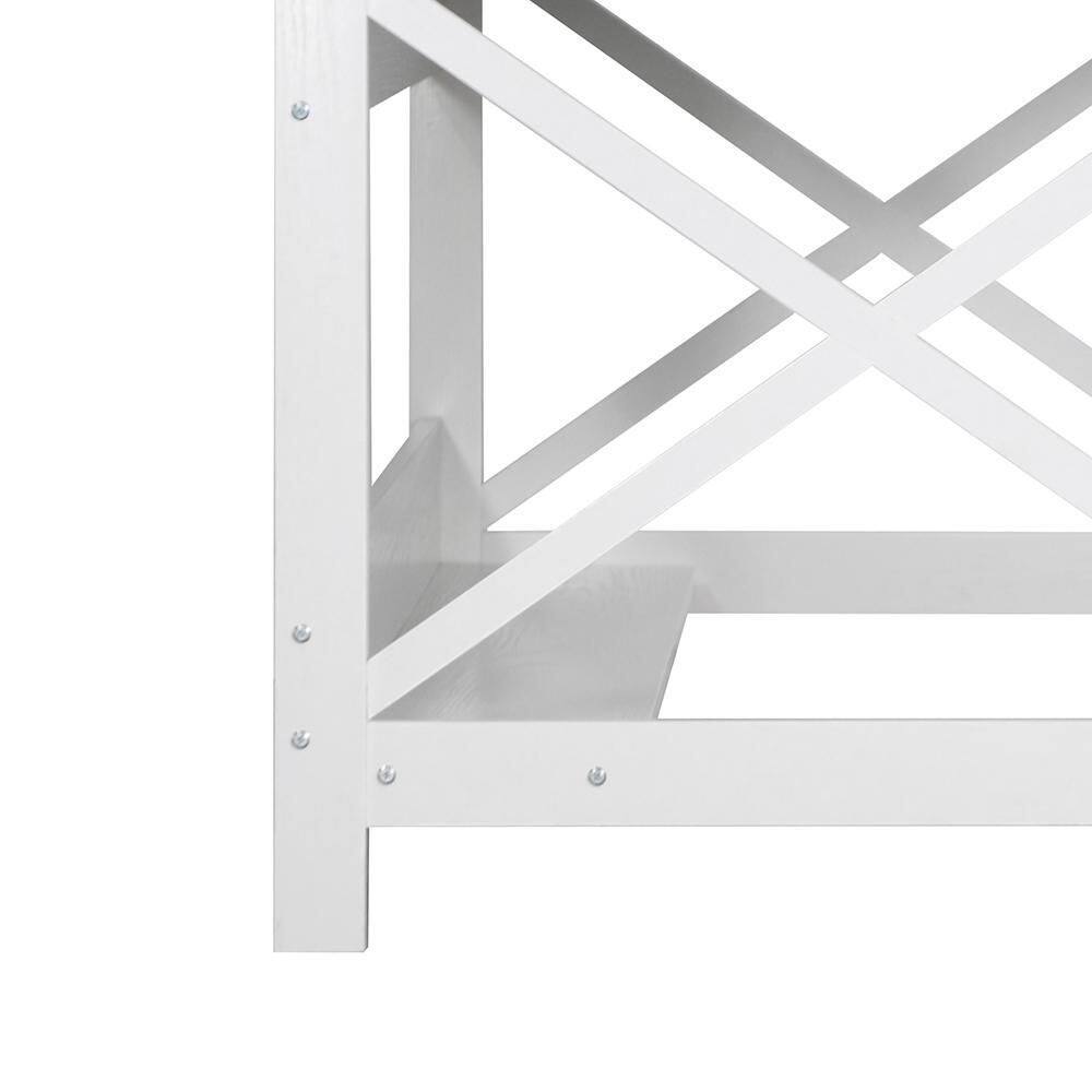 White Birch Wood Writing Desk with Keyboard Tray and Drawers