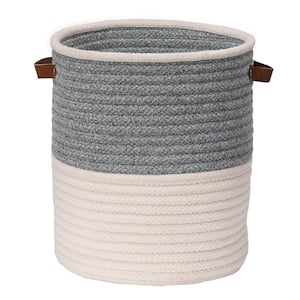 Casa Mesa Natural 14 in. x 14 in. x 16 in. Round Blended Wool Basket