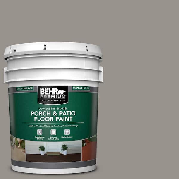 BEHR PREMIUM 5 gal. #PPU18-16 Elephant Skin Low-Lustre Enamel Interior/Exterior Porch and Patio Floor Paint