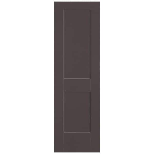 Masonite 24 in. x 80 in. 2-Panel Logan Single Bore Solid Core Willow Wood Molded Composite Interior Door Slab