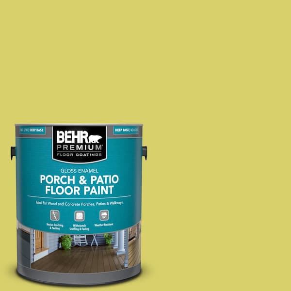 1 gal. #P340-4 Lime Tree Gloss Enamel Interior/Exterior Porch and Patio Floor Paint