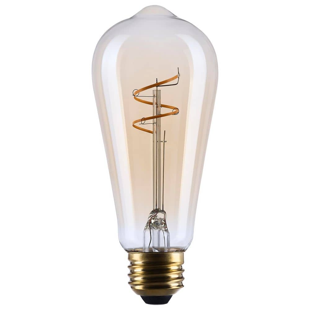 25-Watt Equivalent 2000K ST19 Medium Base Clear Glass Amber Coil Filament Dimmable Edison LED Light Bulb (24-Pack) price history on PriceWatchPro