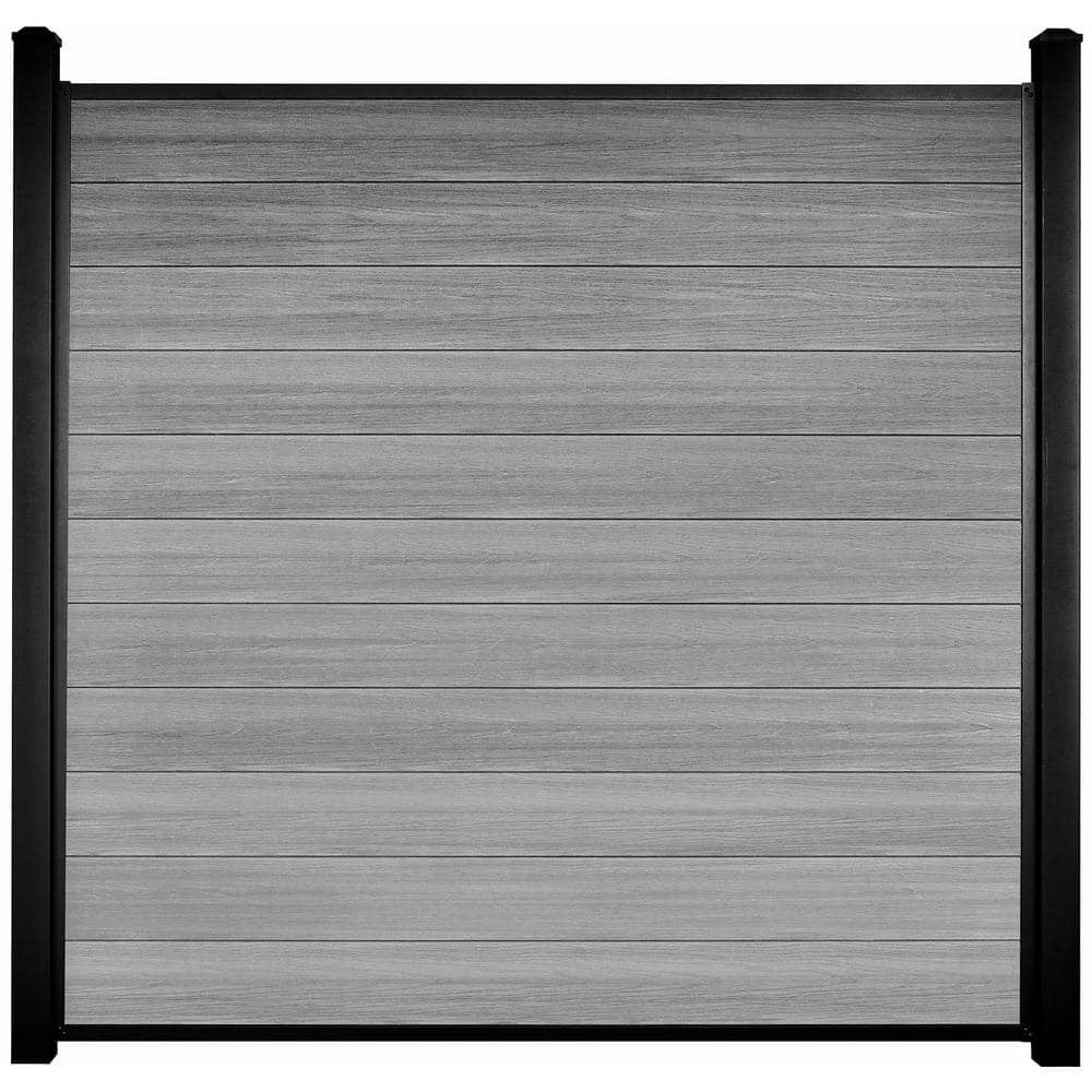 Composite, 6 ft. H x 6 ft. W x 1 in. Thick Ash - Light Grey Composite Tongue and Groove Horizontal Fence Panel price history on PriceWatchPro