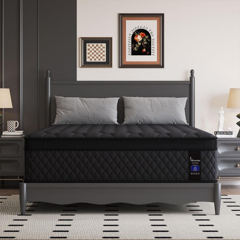 Queen Size Medium Firm Gel Memory Foam Hybrid 14 in. Euro Top Support and Bed-in-a-Box Mattress