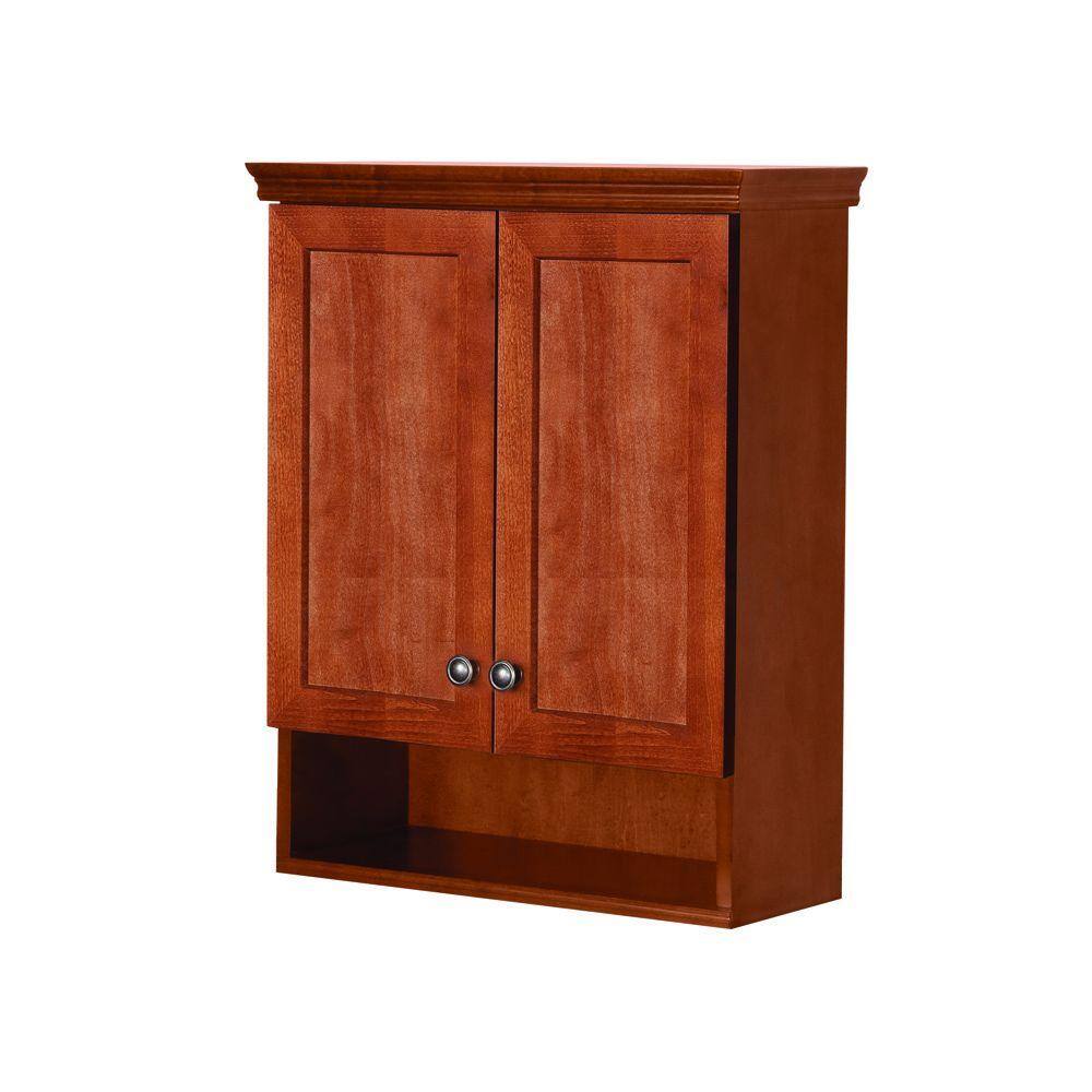 Glacier Bay Lancaster 22 in. W OvertheJohn Wall in Amber