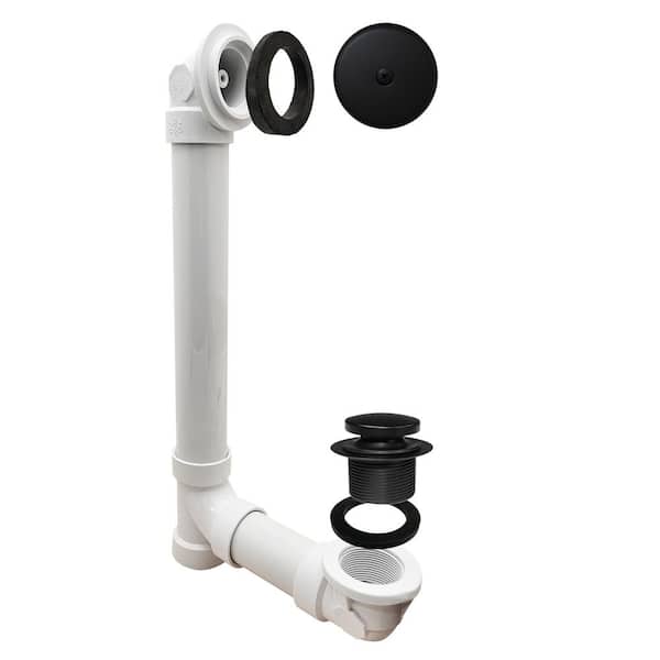 Westbrass 1-1/2 in. x 12 in. Bath Waste & Overflow with One-Hole