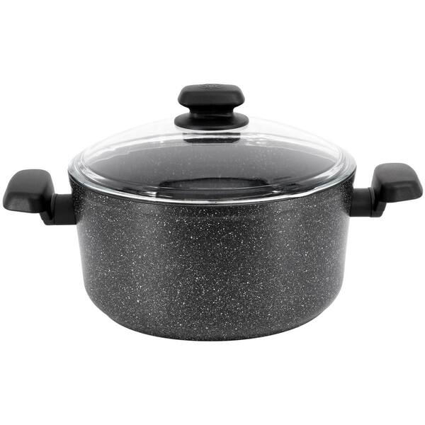 Korkmaz Ornella 7 Piece Non Stick Aluminum Cookware Set in Black