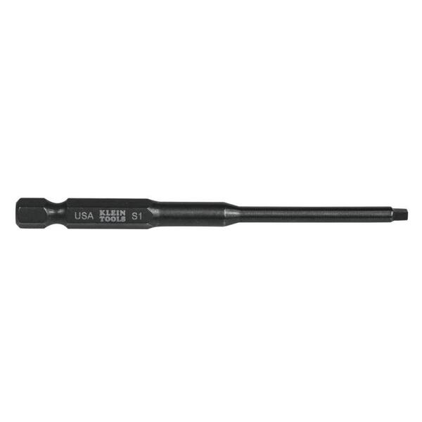 Klein Tools #1 Square 3-1/2 in. Steel Power Driver Bit (5-Pack)