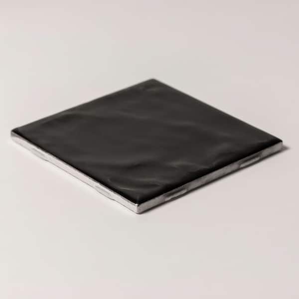 Harvest 4 in. x 4 in. Charcoal Gloss Glazed Ceramic Wall Tile (12.8 sq. ft/case)