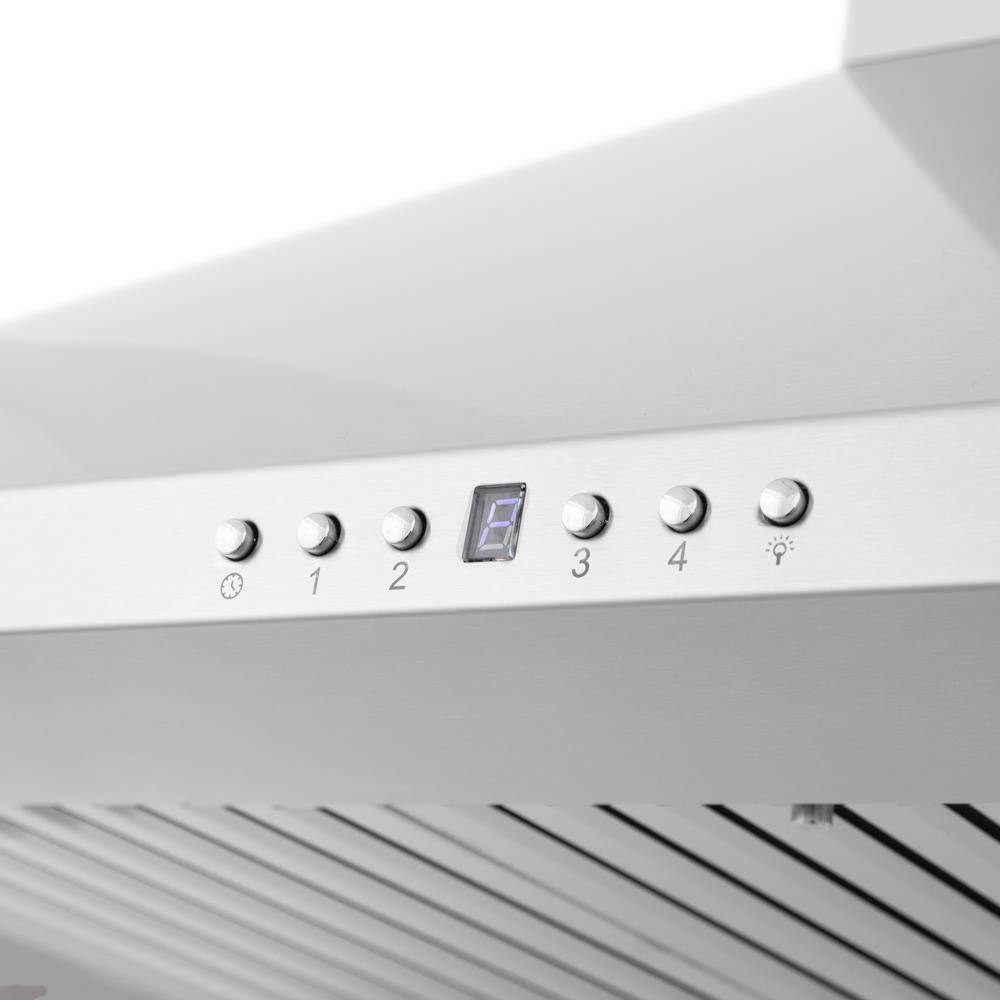 36-inch Stainless Steel Wall Mount Range Hood with Bluetooth Speakers