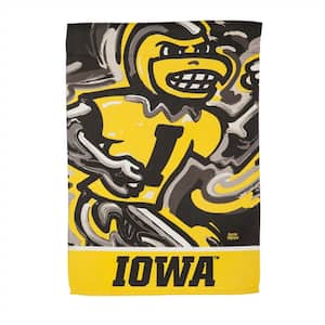 29 in. x 43 in. University of Iowa Justin Patten Artwork Mascot House Flag