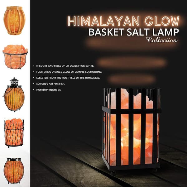 Himalayan Glow - 7.9 in. Ionic Crystal Natural Salt Picket Fence Lamp 7-8 lbs.