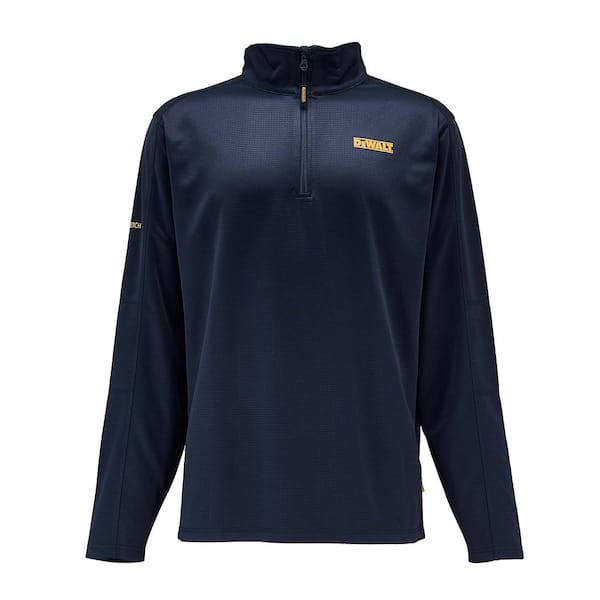 Jonesboro Men's Large Navy Polyester Stretch 1/4 Zip Light-Weight Pullover with Funnel Neck Collar