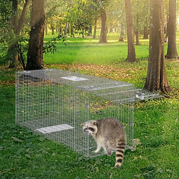 SVOPES Live Animal Cage Trap 42 x 16 x 18 in. Humane Folding Trap