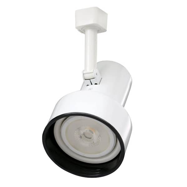 White With Black Baffle Adjustable 3 Light Track Ceiling Fixture 