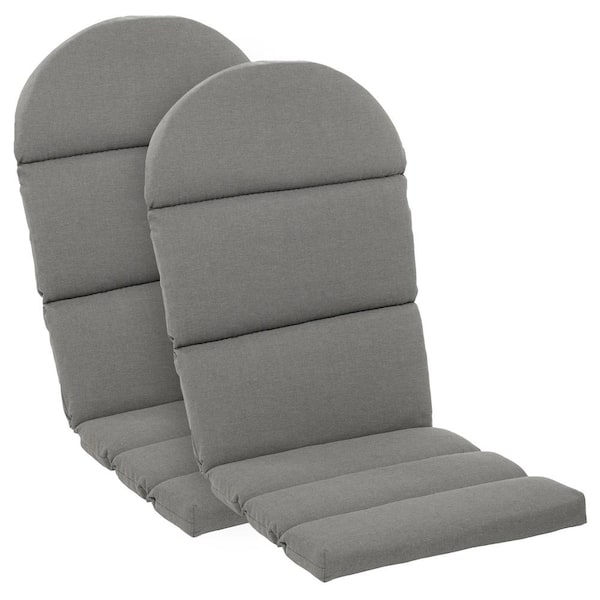 ARDEN Oceantex 21.5 in. x 50 in. Pebble Gray Outdoor Adirondack Chair Cushion (2-Pack)