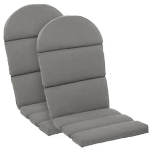 Oceantex 21.5 in. x 50 in. Pebble Gray Outdoor Adirondack Chair Cushion (2-Pack)