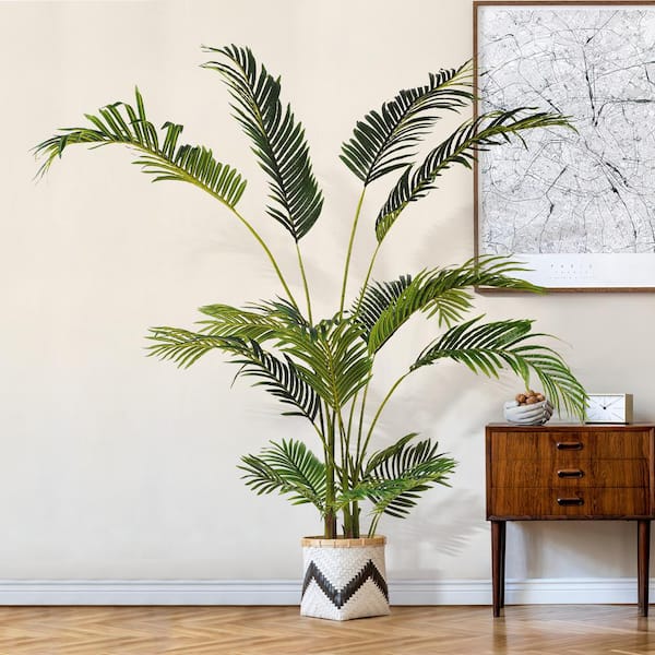 KUTON 70 .8 in. Green Artificial Paradise Palm Tree in Pot HD486C