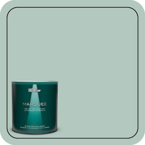 BEHR MARQUEE 1 qt. #480E-3 Marina Isle Semi-Gloss Enamel Interior Paint & Primer