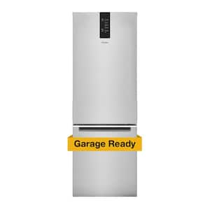 24 in. 12.7 cu. ft. Garage Ready Bottom Freezer Refrigerator in Fingerprint Resistant Stainless