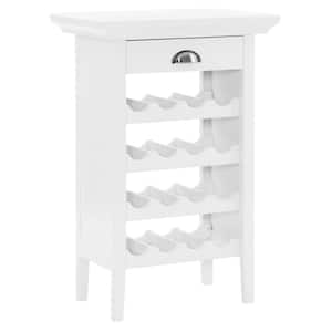 Lucille Semi-Gloss White Wine Cabinet with Removable Tray