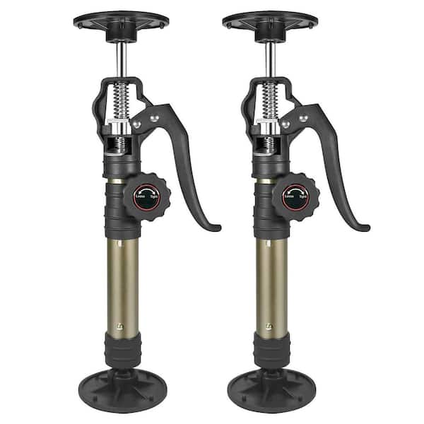 23.62 in. Alloy Steel Jack Post (2-Pack), Supports up to 156 lb. for Drywalls, Cabinet Jacks for Installing Cabinet