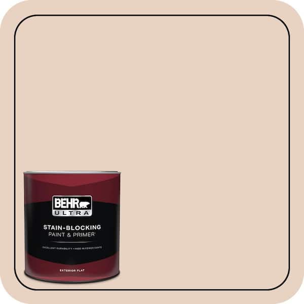 BEHR ULTRA 1 qt. #S200-1 Conch Shell Flat Exterior Paint & Primer