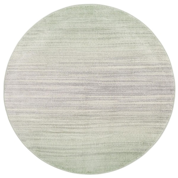 SAFAVIEH Adirondack 6 ft. x 6 ft. Sage/Gray Gradient Transitional Round Area Rug