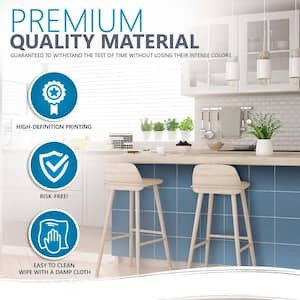 Blue PW03 5 in. x 5 in. Vinyl Peel and Stick Tile (24-Tiles, 4.17 sq. ft. / Pack)