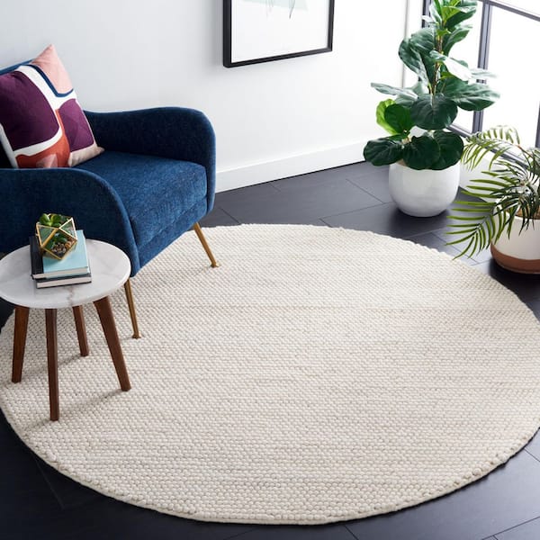 Natura Ivory 5 ft. x 5 ft. Gradient Round Area Rug