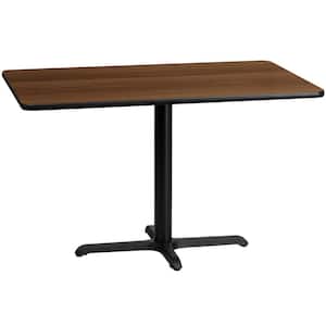 30 in. x 48 in. Rectangular Walnut Laminate Table Top with 22 in. x 30 in. Table Height Base