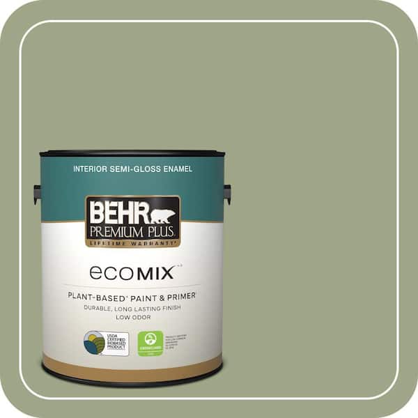 1 gal. #PPU11-07 Clary Sage Semi-Gloss Enamel EcoMix Plant-Based Interior Paint & Primer