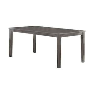 42 in. Gray Wood Top 4 Legs Dining Table (Seat of 6)