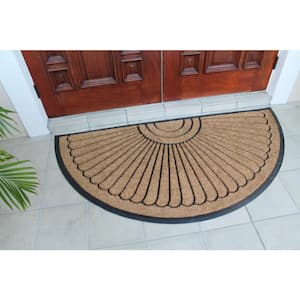 Eanpet Decorative Doormat Outdoor Rubber Mat for Front Door Entrance Mat Indoor 2x3 Rug for Front Door Entry Non Slip Mat Outside Doormat Half Round