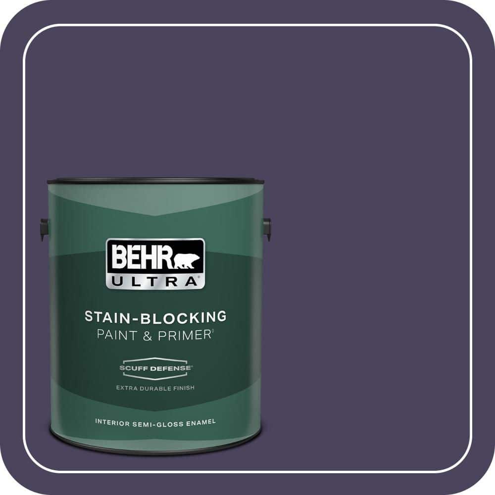1 gal. #S-H-640 Purple Blanket Extra Durable Semi-Gloss Enamel Interior Paint & Primer price history on PriceWatchPro