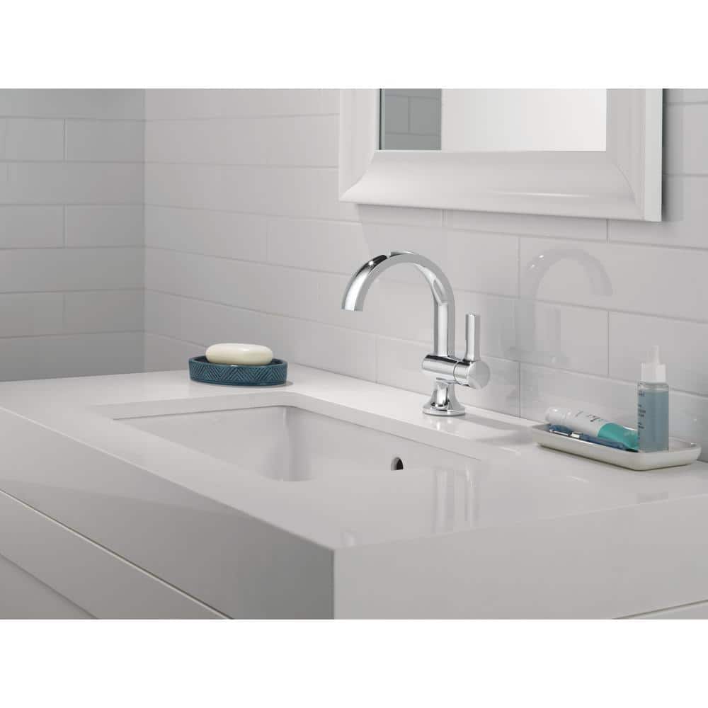 Albion Chrome Single Hole Bathroom Faucet with Pop-Up Drain