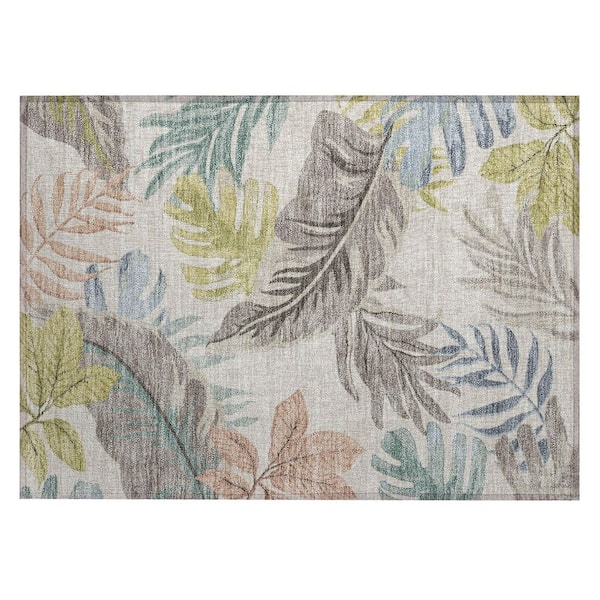 Chantille Machine Washable Indoor/Outdoor Abstract ACN3090 Linen 2 ft. x 3 ft. Accent Rug