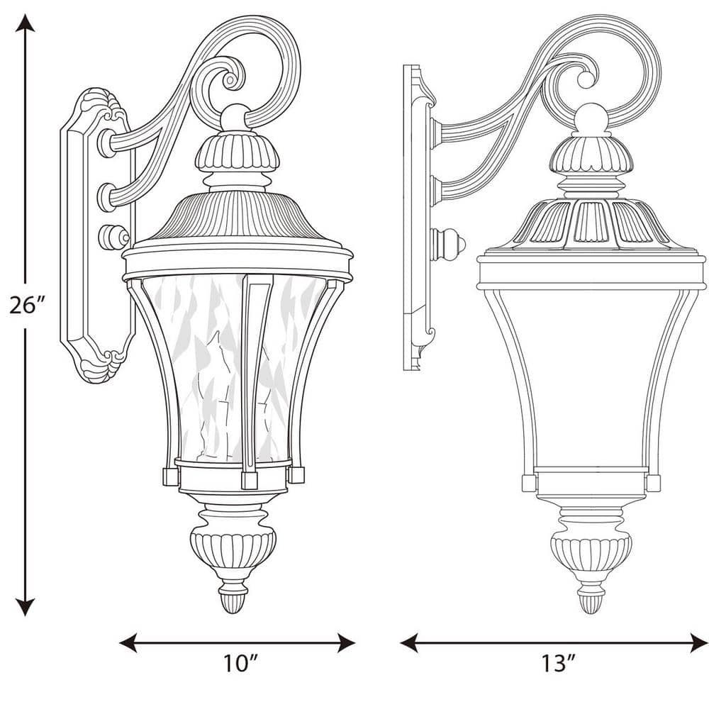 Nottington Bronze 26" Outdoor Wall Lantern Sconce