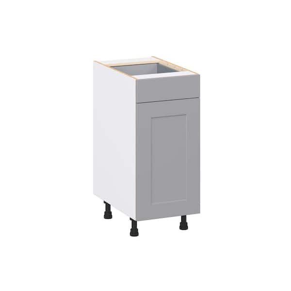 Roseland 15 in. W x 24 in. D x 34.5 in. H Assembled Shaker Base Kitchen Cabinet in Slate Gray with Drawers