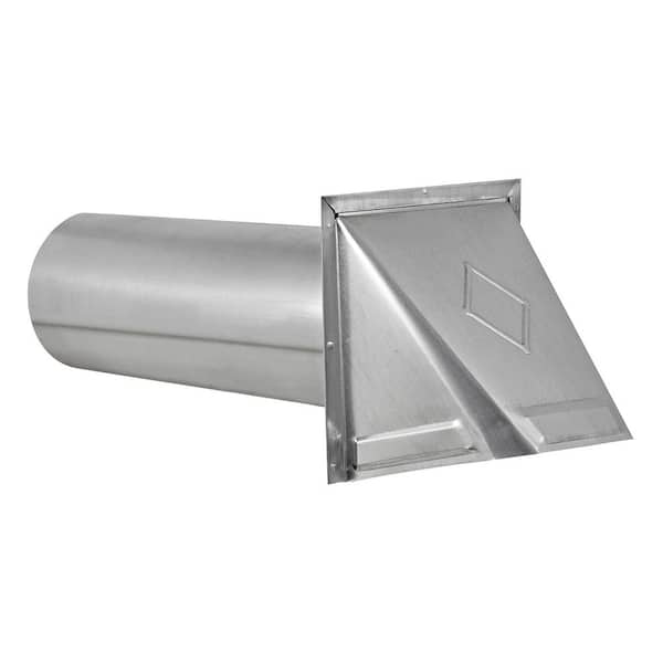 4 in. 26-Gauge Galvanized Steel Fresh Air Intake Vent with Wire-Mesh Screen and 11 in. Pipe, No Damper