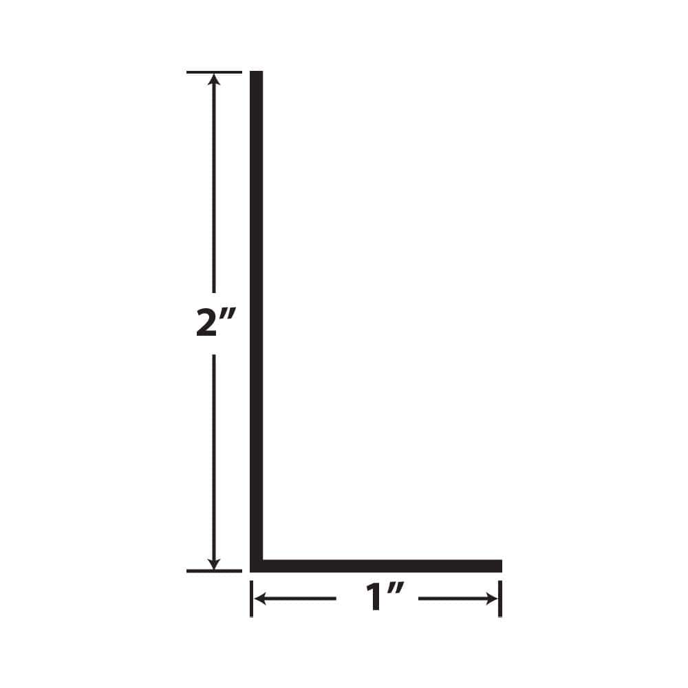 White Styrene Plastic Angle Moulding 72'' Lengths Pack of 18