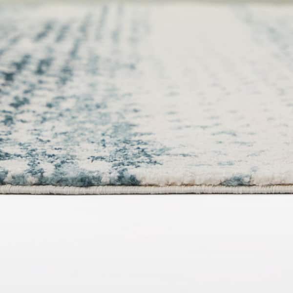 Samuel Blue/Cream 8 ft. x 10 ft. Area Rug