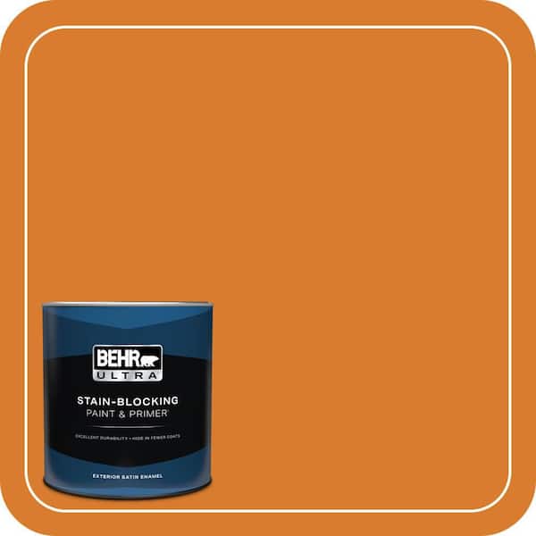 BEHR ULTRA 1 qt. #270B-7 Bonfire Satin Enamel Exterior Paint & Primer