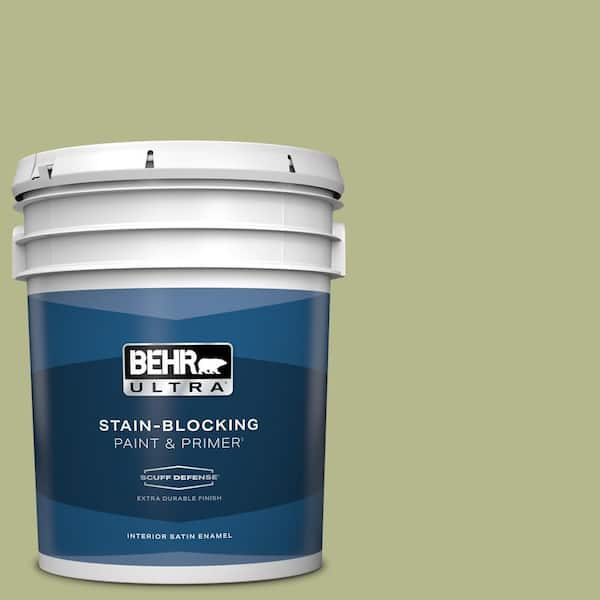 BEHR ULTRA 5 gal. Home Decorators Collection #HDC-SP14-1 Secret Glade Extra Durable Satin Enamel Interior Paint & Primer