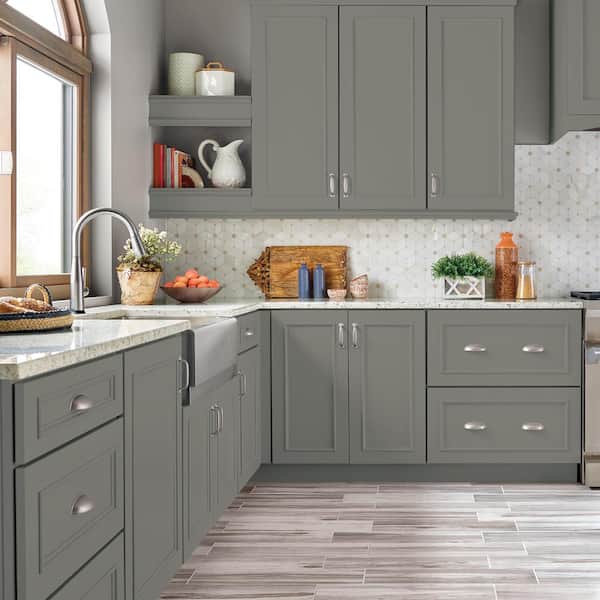 1 gal. #HDC-NT-23 Wet Cement Semi-Gloss Enamel Interior/Exterior Cabinet, Door & Trim Paint