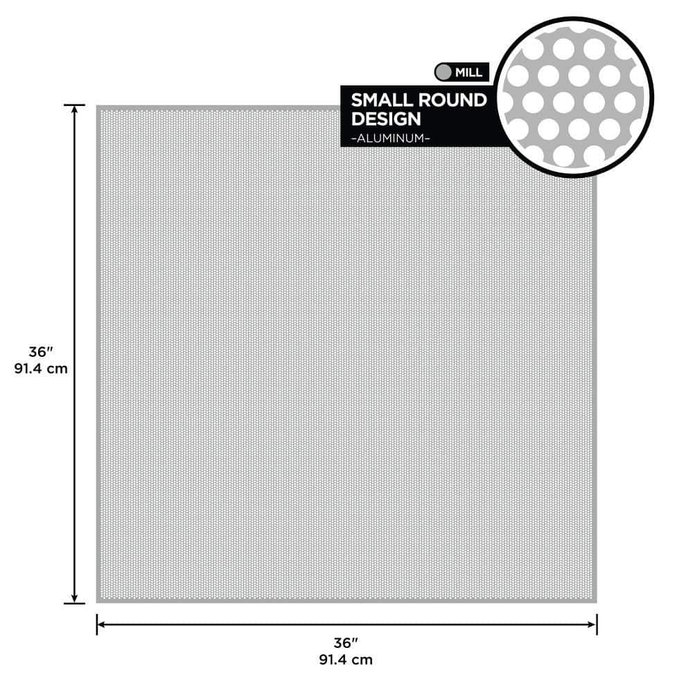 36 in. x 36 in. Small Hole Aluminum Sheet in Silver price history on PriceWatchPro