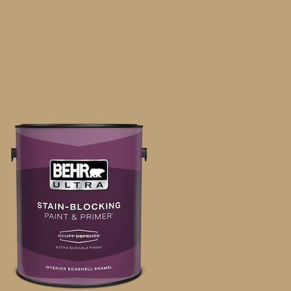 BEHR ULTRA 1 gal. #PMD-50 Winter Wheat Extra Durable Eggshell Enamel Interior Paint & Primer